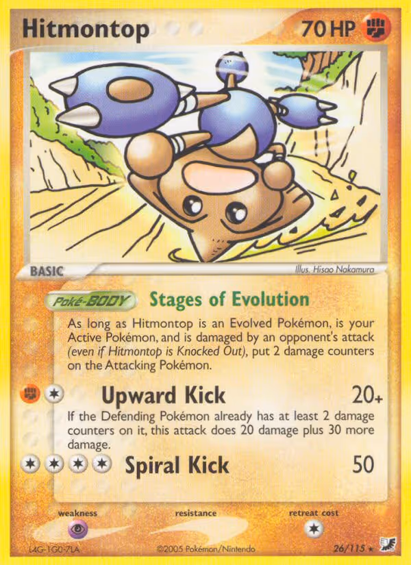 Hitmontop 26/115 Pokemon card