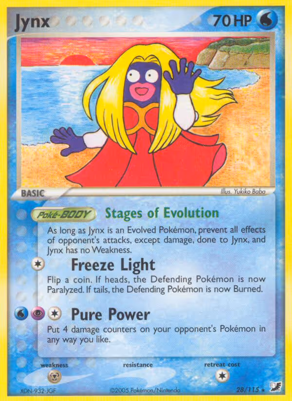 Jynx 28/115 Pokemon card