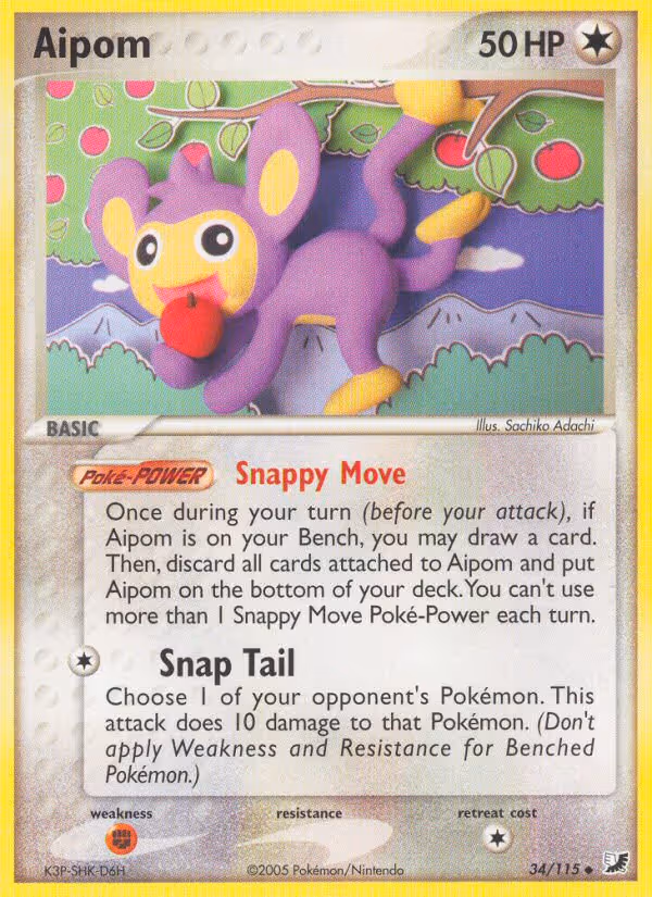 Aipom 34/115 Pokemon card