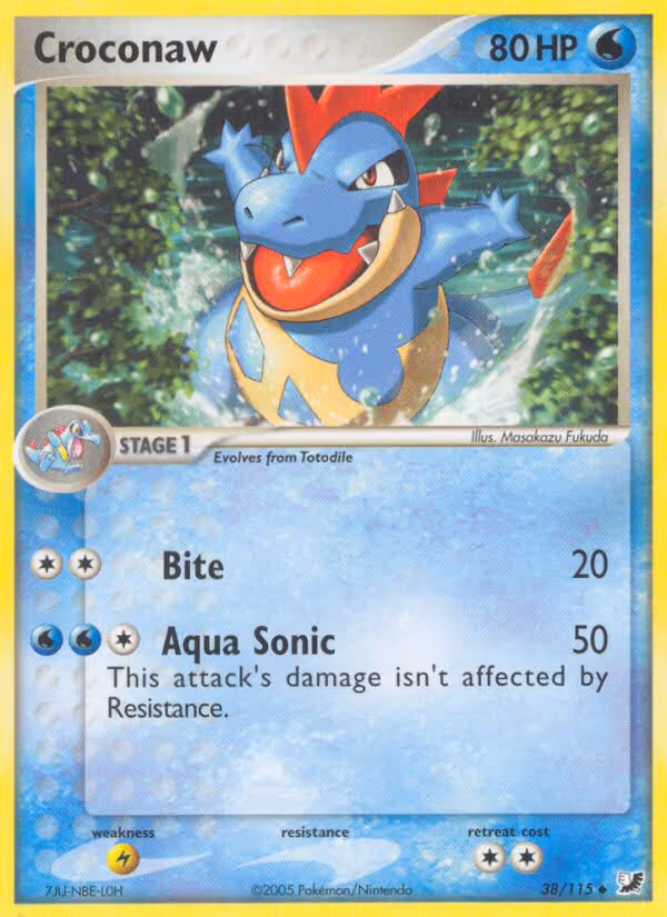 Croconaw 38/115 Pokemon card