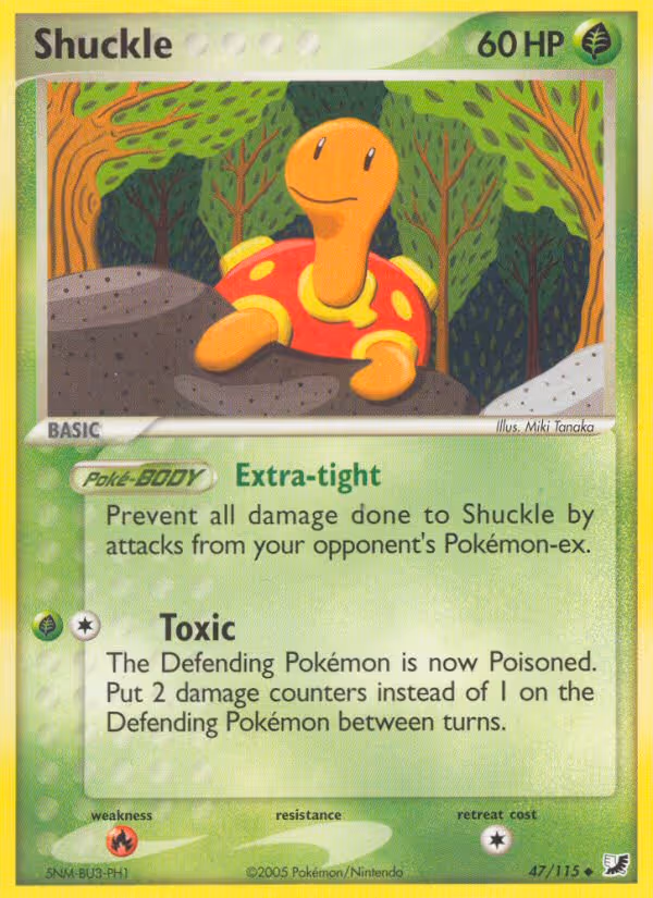 Shuckle 47/115 Pokemon card