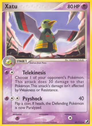 Xatu 49/115 Pokemon card