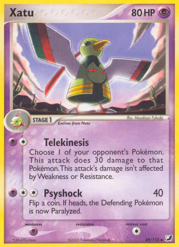 Xatu 49/115 Pokemon card