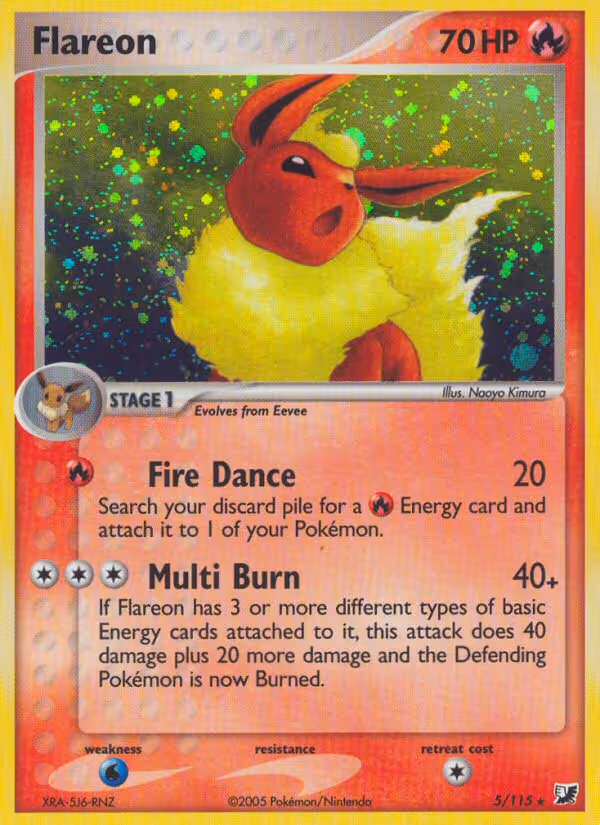 Flareon 5/115 Pokemon card