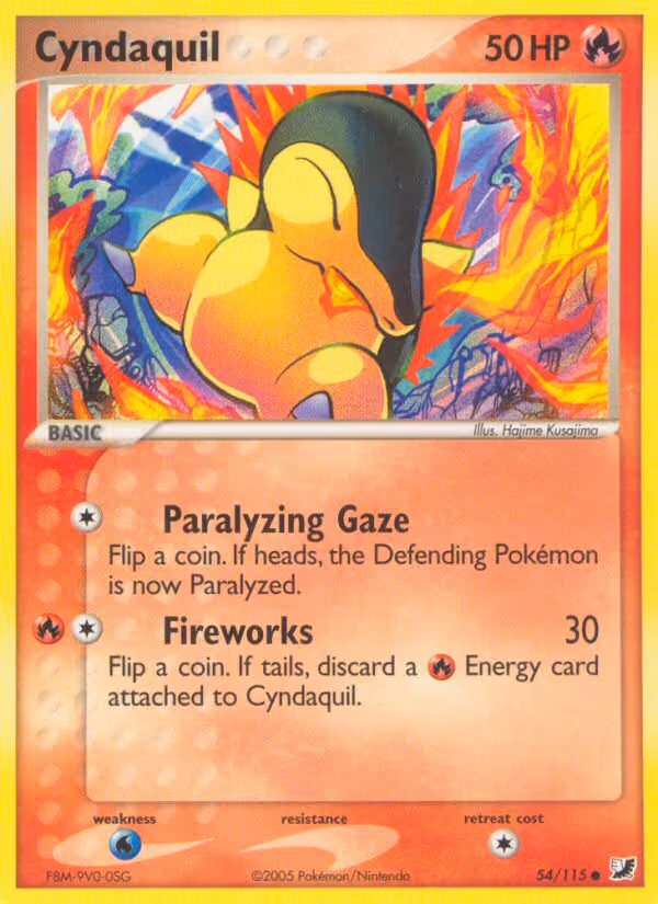 Cyndaquil 54/115 Pokemon card