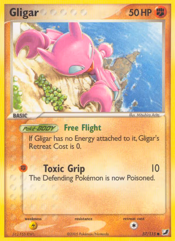 Gligar 57/115 Pokemon card