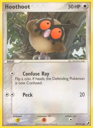 Hoothoot 59/115 Pokemon card
