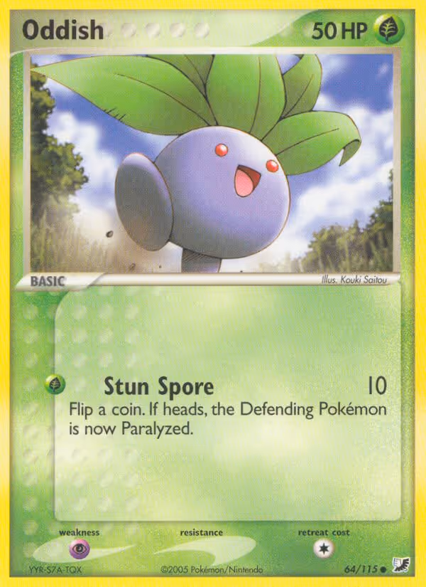 Oddish 64/115 Pokemon card