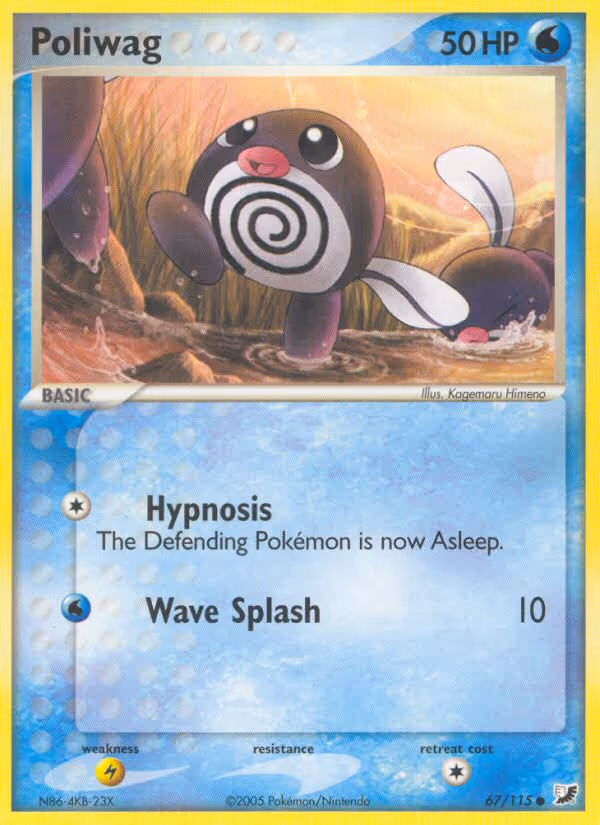 Poliwag 67/115 Pokemon card