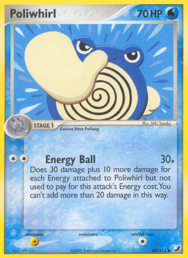 Poliwhirl 68/115 Pokemon card