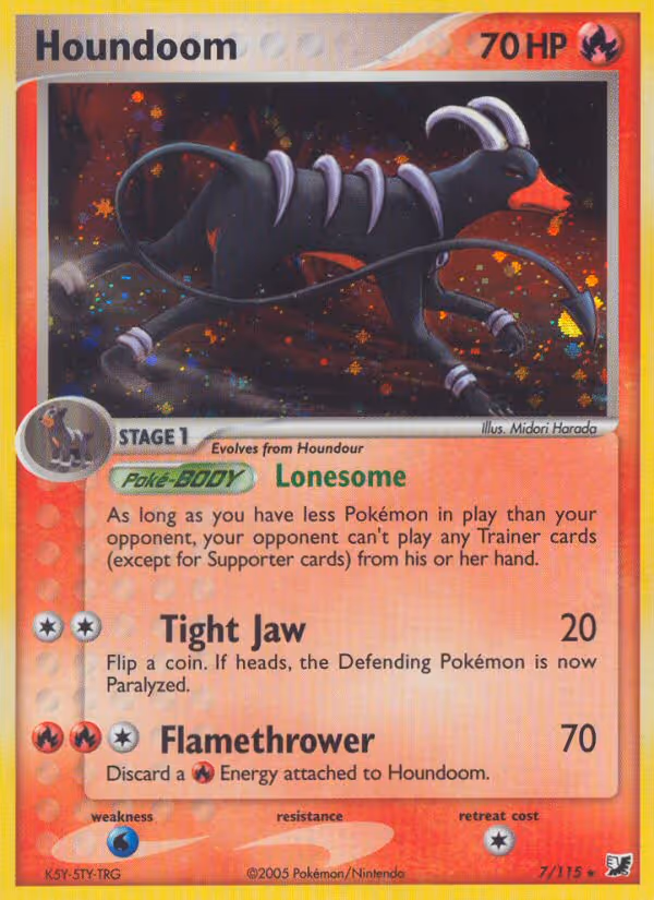 Houndoom 7/115 Pokemon card