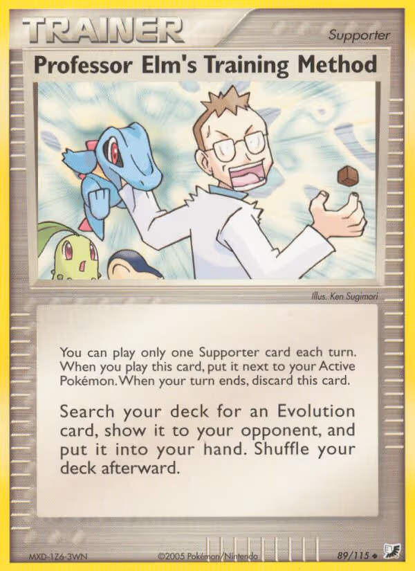 Professor Elm's Training Method 89/115 Pokemon card