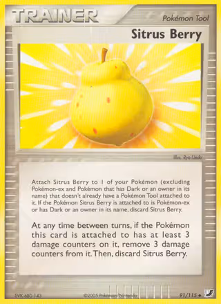 Sitrus Berry 91/115 Pokemon card