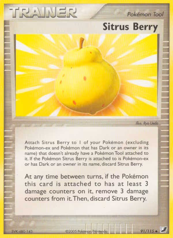 Sitrus Berry 91/115 Pokemon card