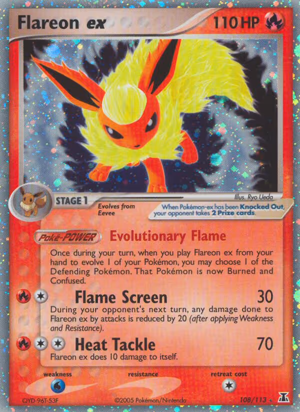 Flareon ex 108/113 Pokemon card
