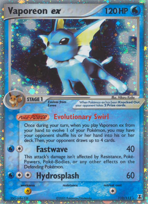 Vaporeon ex 110/113 Pokemon card