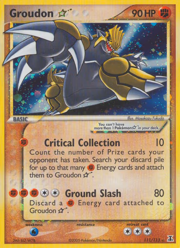 Groudon Star 111/113 Pokemon card