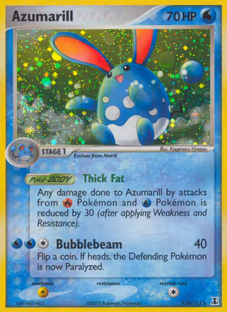 Azumarill 114/113 Pokemon card