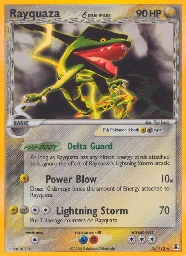 Rayquaza δ 13/113 Pokemon card