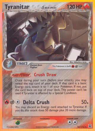 Tyranitar δ 16/113 Pokemon card