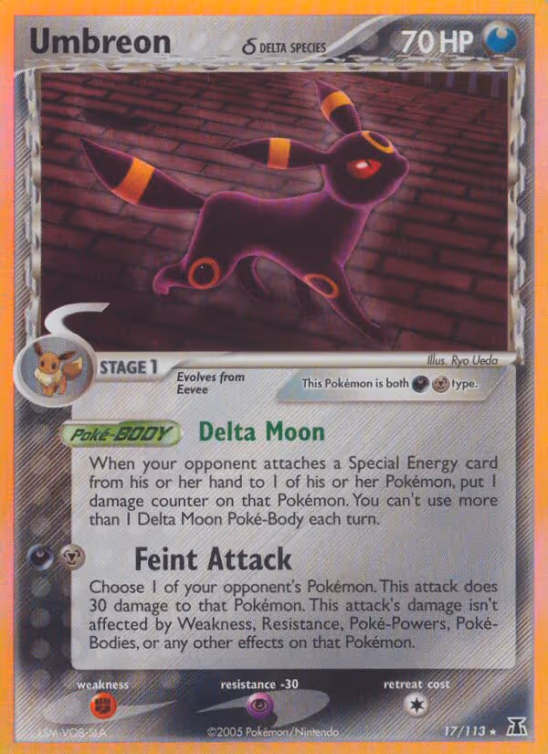 Umbreon δ 17/113 Pokemon card