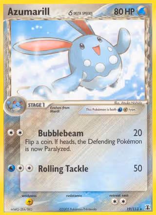 Azumarill δ 19/113 Pokemon card