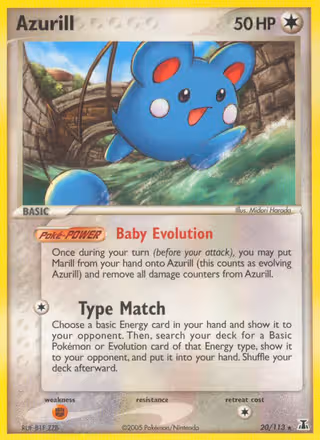 Azurill 20/113 Pokemon card