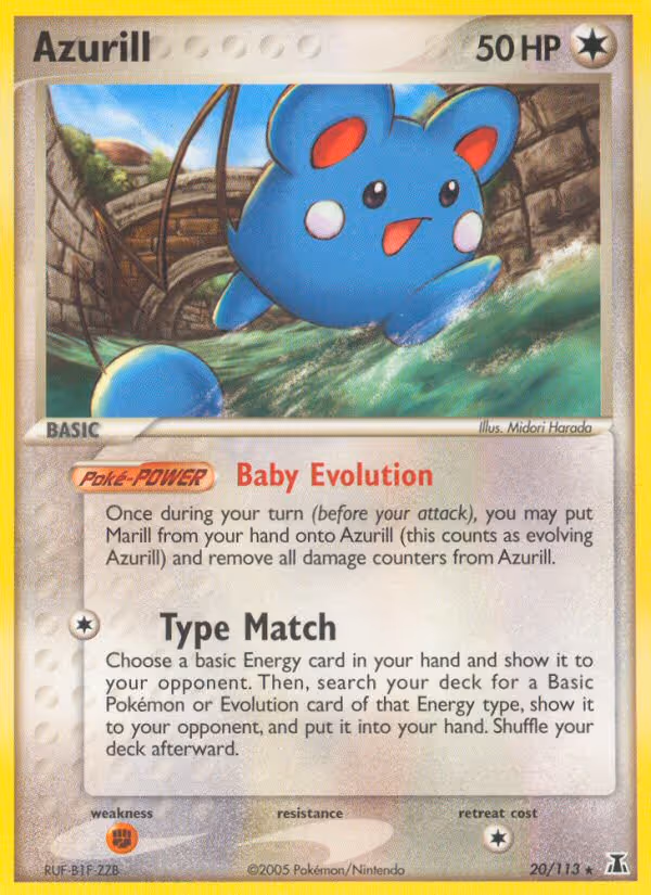 Azurill 20/113 Pokemon card