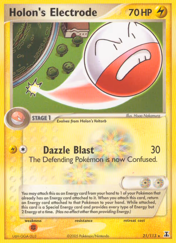 Holon's Electrode 21/113 Pokemon card
