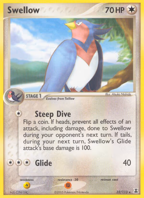 Swellow 32/113 Pokemon card