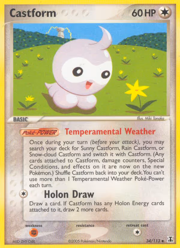 Castform 34/113 Pokemon card