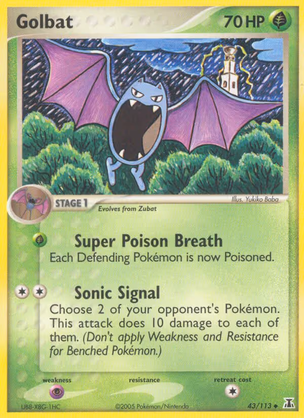 Golbat 43/113 Pokemon card