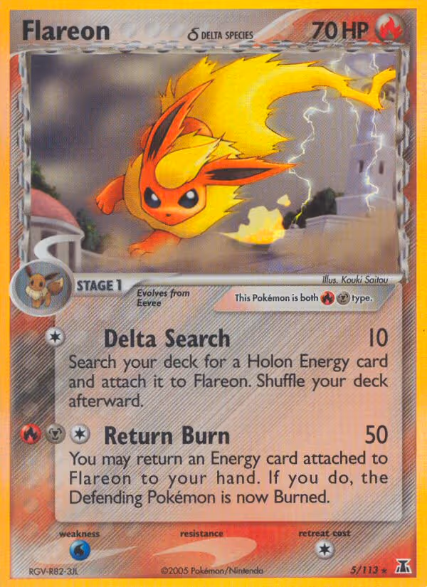 Flareon δ 5/113 Pokemon card