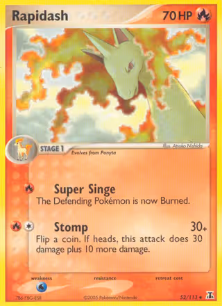 Rapidash 52/113 Pokemon card