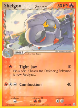 Shelgon δ 53/113 Pokemon card