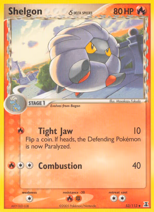 Shelgon δ 53/113 Pokemon card