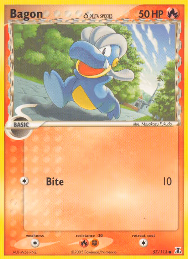 Bagon δ 57/113 Pokemon card