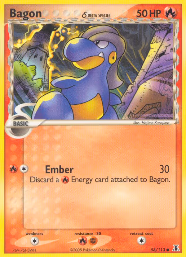 Bagon δ 58/113 Pokemon card