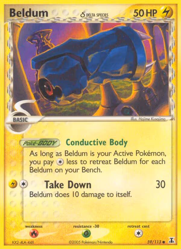 Beldum δ 59/113 Pokemon card