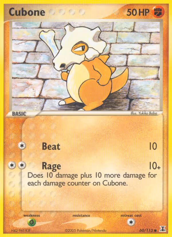 Cubone 60/113 Pokemon card