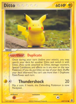 Ditto 63/113 Pokemon card
