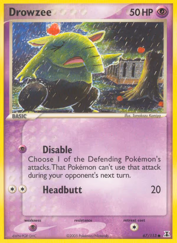 Drowzee 67/113 Pokemon card