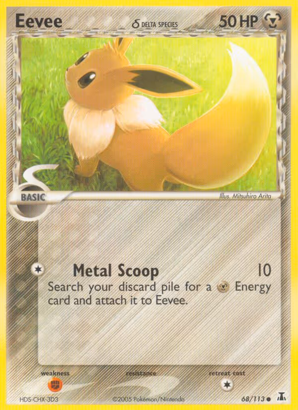 Eevee δ 68/113 Pokemon card
