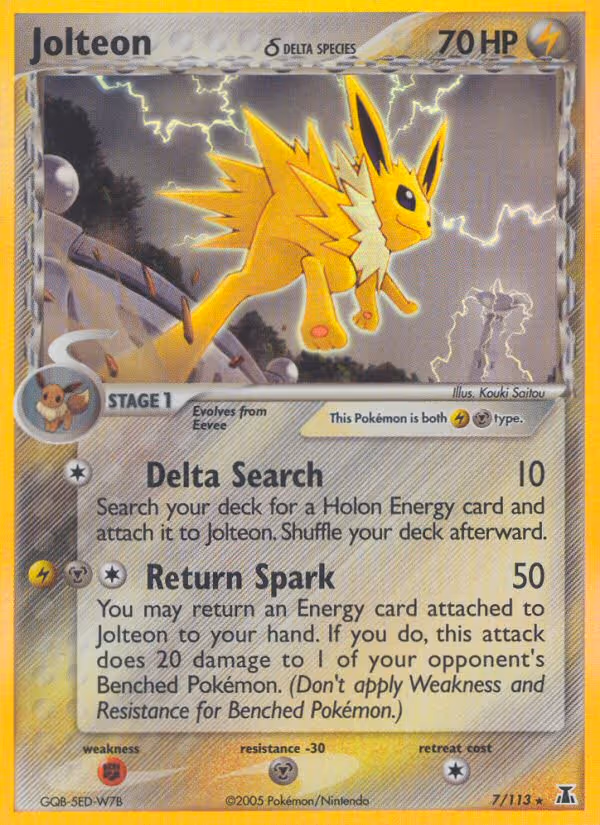 Jolteon δ 7/113 Pokemon card