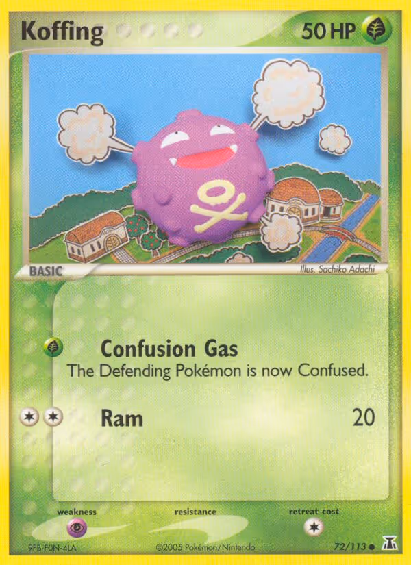 Koffing 72/113 Pokemon card