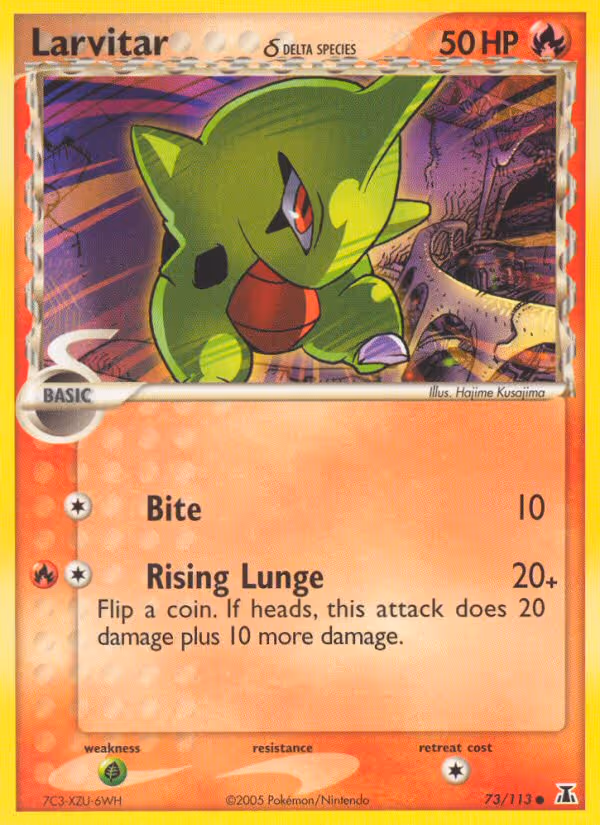 Larvitar δ 73/113 Pokemon card