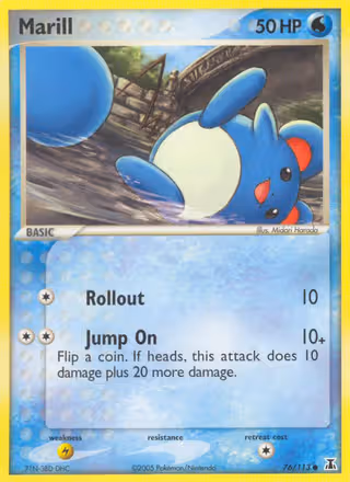 Marill 76/113 Pokemon card