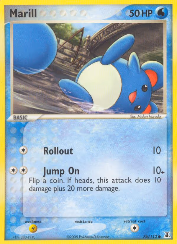 Marill 76/113 Pokemon card