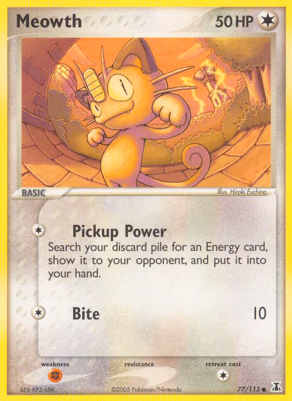 Meowth 77/113 Pokemon card