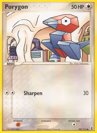 Porygon 80/113 Pokemon card
